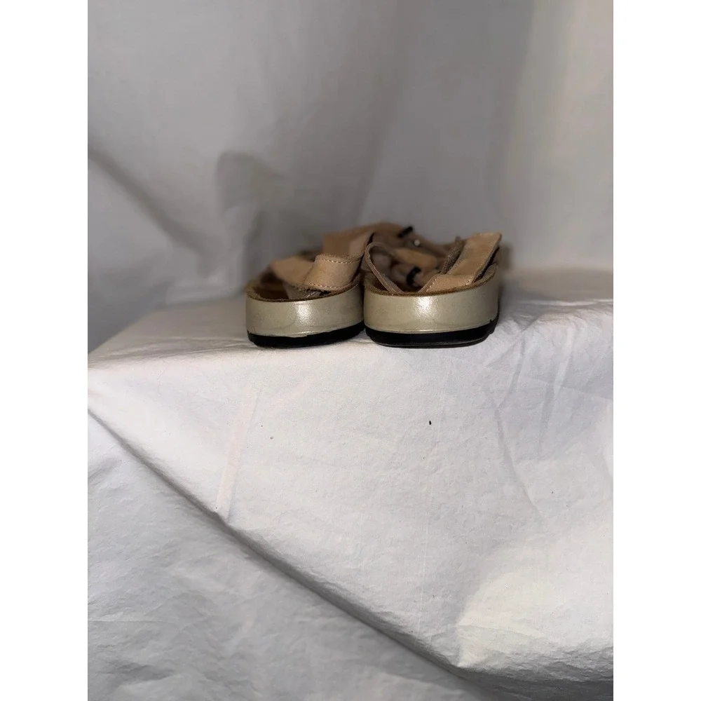 PlumeTech Made in Italy Tan Leather Anatomical Comfort Sandals Women 40